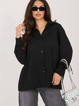 tričko s dlhým rukávom Italy Moda  Košeľa pre ženy v štýle casual, ktorá sa skvele hodí nielen do každodenných outfitov, ale aj do práce. Klasický, hladký vzor rob