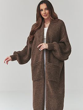 Kardigan Makadamia  Tento dlhý dámsky sveter je ideálne spojenie pohodlia, módnosti a funkčnosti. Model vo forme oversized kardigán sa skvele hodí do ka�
