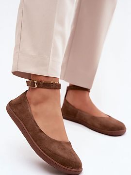 Baleríny Step in style  Balerínky pre ženy z prírodného semišu sú elegantnou a pohodlnou ponukou na každý deň, ideálnou pre ženy, ktoré si cenia pohodli