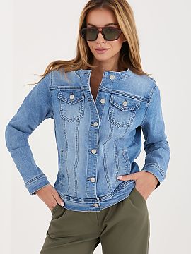 Džínová bunda Factory Price  Dámska jeansová bunda je nadčasovým kúskom šatníka, ideálnym na jar/leto. V casual štýle sa skvele hodí do každodenných outfito