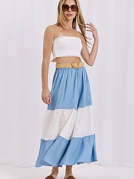 Sukňa Factory Price  Sukňa v boho štýle je ideálny návrh na každodenné stylingy, ktorý spája voľnosť s ženskou eleganciou. Jej ľahký, vzdušný cha