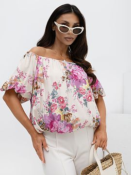 Blúzka Italy Moda  Elegantná dámska blúzka s kvetinovým potlačou je štýlovým návrhom na každý deň, do práce a na špeciálne príležitosti. Vyrob