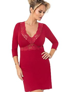 Nočná košeľa Donna  Nočná košeľa Margo je štýlová ponuka pre ženy, ktoré hľadajú spojenie elegancie, pohodlia a jemnej zmyselnosti. Ušitá v Poľsku