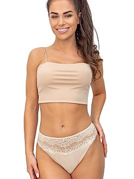 String Donna  Stringy s koronkovým 230 sú spojením elegancie, ľahkosti a pohodlia pri nosení. Model bol vyrobený z mäkkej, príjemnej na dotyk visk