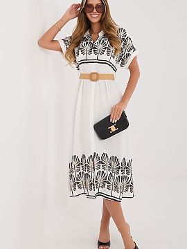 Šaty na deň Italy Moda  Štýlové letné šaty s košeľovým strihom, ktoré kombinujú pohodlie každodenného nosenia s eleganciou. Jednoduchý strih robí mode