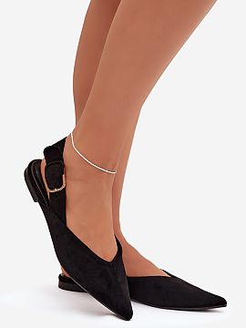 Baleríny Step in style  Baleríny pre ženy vyrobené z ekokože sú štýlovou a pohodlnou voľbou na každý deň. Model s plochým podpätkom zaručuje pohodlie,