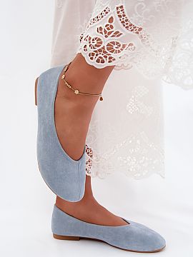 Baleríny Step in style  Baleríny pre ženy vyrobené z imitácie semišu sú pohodlnou a štýlovou ponukou na každý deň. Klasický, plochý strih zaručuje poh