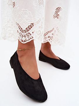 Baleríny Step in style  Baleríny pre ženy vyrobené z imitácie semišu sú pohodlnou a štýlovou ponukou na každý deň. Klasický, plochý strih zabezpečuje 