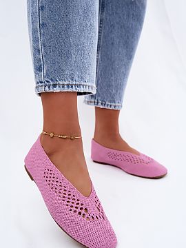 Baleríny Step in style  Ažúrové dámske balerínky vyrobené z textilného materiálu sú ľahkou a pohodlnou voľbou na teplejšie dni. Plochý strih zaručuje 