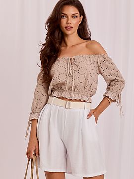 Boxerky Rue Paris  Dámske plážové šortky sú pohodlný a univerzálny model, ktorý sa hodí na každý deň aj počas letného oddychu. Jednoduchý, hlad