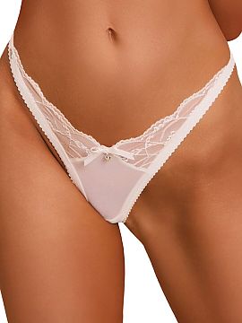 String Obsessive  Stringy Weddya sú kombináciou minimalistického tvaru a jemnej zmyselnosti. Polopriesvitná látka jemne zdôrazňuje postavu a tenké pr�