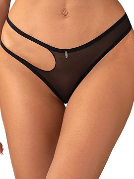 String Obsessive  Stringi Saturis sú odvážna ponuka pre ženy, ktoré oceňujú zmyselné detaily a moderný dizajn. Vyrobené z priehľadnej čiernej sie�