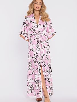 Šaty na deň Moe  Elegantný maxi šaty v šatovom kroji sú skvelou voľbou pre ženy, ktoré oceňujú pohodlie a nadčasový štýl. Vyrobené z ľahkej, v