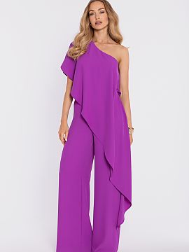 Overal Moe  Elegantný overal s asymetrickým vrchom je ponukou pre ženy, ktoré si cenia moderný štýl a rafinovanú eleganciu. Vyrobený z hladkej 