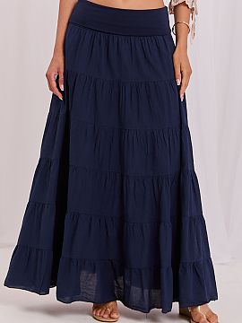 Dlhá sukňa Italy Moda  Vrstevnatá maxi sukňa v boho štýle je ľahká a ženská voľba na každý deň aj na menej formálne príležitosti. Vyrobená z hladke