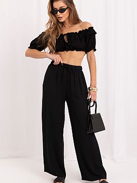Dámske nohavice Factory Price  Dámske nohavice z materiálu typu Wide Leg sú ideálnou ponukou pre ženy, ktoré oceniajú pohodlie a moderný vzhľad. Voľný strih s �