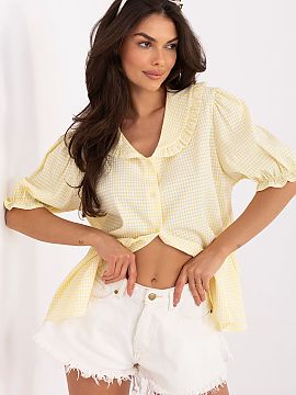Tričko s krátkym rukávom Italy Moda  Dámska košeľa s casualovým vzorom do módy je ideálnou ponukou pre ženy, ktoré ocenia pohodlie spojené s ženským štýlom. Skvele 