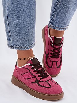 Športová obuv Step in style  Tenisky pre ženy vyrobené z ekologickej semišovej látky sú pohodlnou a štýlovou voľbou na každý deň. Nízky strih so šnurovaním