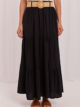 Dlhá sukňa Italy Moda  Levitujúca sukňa Tiered je ideálnou ponukou pre milovníčky boho štýlu a pohodlných, ženských outfitov. Dĺžka maxi a hladký stri