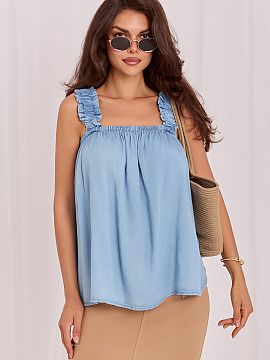 Top Italy Moda  Štýlový dámsky top v casualovom štýle je ideálnou ponukou pre ženy, ktoré oceňujú pohodlie a moderný, minimalistický dizajn. Hl