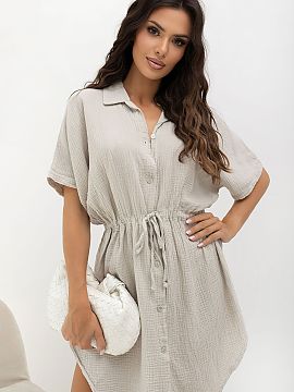 Šaty na deň Italy Moda  Ľahké a neuveriteľne pohodlné mušlinové šaty sú ideálnou voľbou na letné dni. Voľný oversized strih zabezpečuje slobodu pohybu