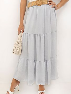 Dlhá sukňa Italy Moda  Vzdušná sukně s vrstvením je ideální volbou pro milovnice boho stylu a pohodlných, ženských outfitů. Délka maxi a hladký střih 