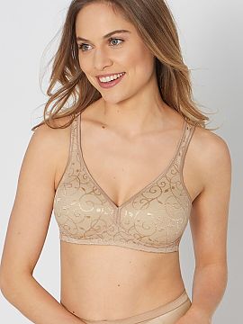 Soft Triumph  Podprsenka soft Elegant Cotton 10100175-M001 bez kostic je model, ktorý kombinuje prirodzené tvarovanie prsníka s vysokým pohodlím pri 