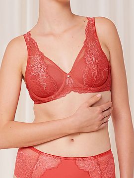 Polstrovaná podprsenka Triumph  Uzamykací podprsenka Wild Peony Florale 10209627-7802 je elegantný model, ktorý kombinuje moderné technológie s ženským kvetinovým d