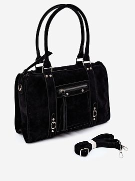 Kabelka na deň Step in style  Veľká kabelka vyrobená z imitácie semišu je praktický a štýlový doplnok, ktorý sa skvele hodí na každý deň. Priestranný strih