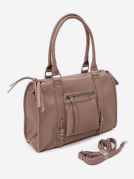 Kabelka na deň Step in style  Veľká kabelka vyrobená z imitácie kože je praktický a štýlový doplnok, ktorý sa skvele hodí na každý deň. Priestranný strih p