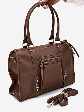 Kabelka na deň Step in style  Veľká kabelka vyrobená z imitácie kože je praktický a štýlový doplnok, ktorý sa skvele hodí na každý deň. Priestranný strih p