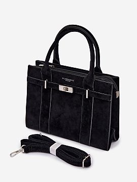 Kabelka na deň Step in style  Kabelka z imitácie semiša typu kufor je elegantný a štýlový doplnok, ktorý sa skvele hodí tak do každodenného života, ako aj na �