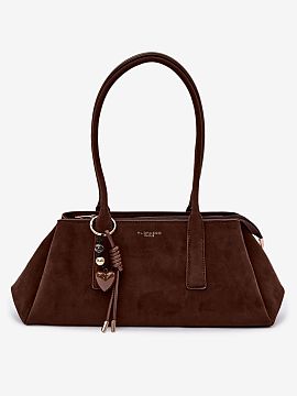 Kabelka na deň Step in style  Kabelka vyrobená z imitácie semišu je štýlový a funkčný doplnok, ktorý sa skvele hodí na každodenné nosenie. Model je uzavretý 
