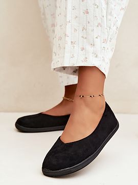 Baleríny Step in style  Baleríny bez podpätku z ekologického semišu sú skvelou voľbou na dni, keď je dôležitá najmä sloboda. Minimalistický strih dobre 