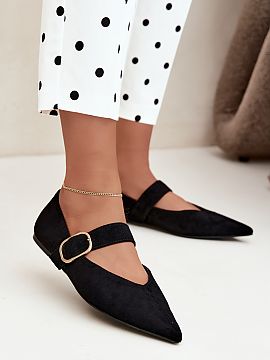 Baleríny Step in style  Baleríny pre ženy vyrobené z ekokože sú ženským návrhom pre priaznivkyně klasiky s výrazným detailom. Mäkké zamatové dokončen