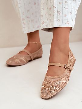 Baleríny Step in style  Sieťované dámske balerínky sú štýlovou a ľahkou ponukou na každý deň, ideálnou pre ženy, ktoré majú radi pohodlnú obuv s efe