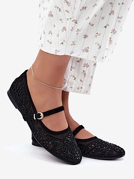 Baleríny Step in style  Sieťované baletky pre dámy sú štýlovým a ľahkým návrhom na každý deň, ideálnym pre ženy, ktoré majú radi pohodlnú obuv s e