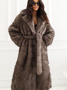 Kabát Factory Price  Kožuch pre dámy v elegantnom štýle je efektná ponuka na jesennú a zimnú sezónu. Model je vyrobený z materiálu z kombinácie vlny, 