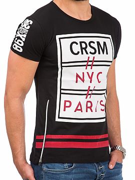 Tričko YourNewStyle  Pánske tričko s krátkym rukávom. Na prednej strane zaujímavá tlač. Zadná strana hladká čierna. Zloženie: 100 % bavlna