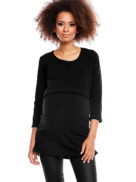 Tunika PeeKaBoo  Jednoduchá tehotenská tunika s 3/4 rukávmi a lodičkovým výstrihom ušitá s ohľadom na budúce mamičky. Ideálne počas tehotenstva 