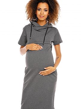Tehotné oblečenie PeeKaBoo  Funkčné šaty pre tehotné a dojčiace ženy. Pod horizontálnym panelom na prsiach sú skryté zipsy na jednoduché kŕmenie. Výstrih s 