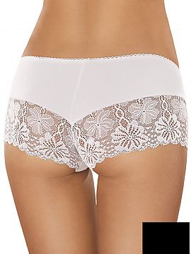 Boxerky Gabidar  Senzačné šortky z mäkkej bavlny v čiernej farbe s prídavkom elastických vlákien. Nohy sú zakončené pôvabnou čipkou.
V predaji 