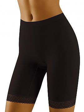 Boxerky Wolbar  Priliehavé bermudy chránia pokožku pred podráždením alebo odrením. Mierne vytvarujte telo. Nohy zvýraznené jemnou čipkou.
 Zlože