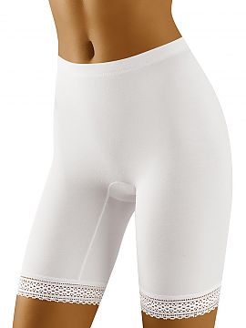 Boxerky Wolbar  Priliehavé bermudy chránia pokožku pred podráždením alebo odrením. Mierne vytvarujte telo. Nohy zvýraznené jemnou čipkou.
 Zlože