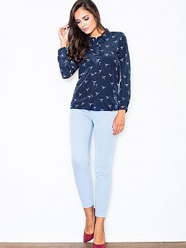 Dámske nohavice Figl  Elegantné cigaretové nohavice s dĺžkou 7/8. Klasický, veľmi ženský strih na každú príležitosť. Nohavice sa dodávajú v niekoľ