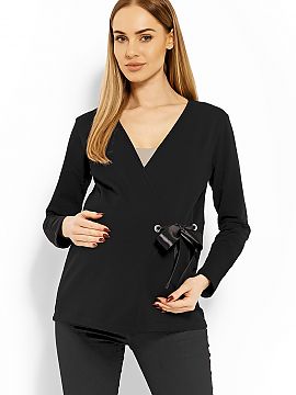 Tehotenská blúzka PeeKaBoo  Blúzka s obálkovým výstrihom. Blúzka s nastaviteľným viazaním. Môže sa nosiť aj po tehotenstve. Vysokokvalitná bavlna. Mäkký m