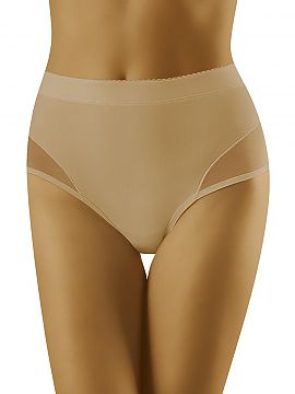 Bedrové nohavičky Wolbar  Hladké nohavičky, ktoré tvarujú oblasť brucha a bokov. V oblasti stehien sú mierne rozšírené, napriek tomu pôsobia jemne a veľmi 