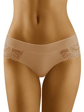 Boxerky Wolbar    Ženské šortky.
 - z hladkého úpletu a lákavej čipky
 - pás a predná časť nohavíc rezané laserom
 - vyrobené z vysoko kval