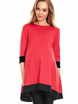 Tehotné oblečenie PeeKaBoo  Asymetrické mini šaty voľného strihu. Šaty sú vyrobené zo splývavého materiálu.