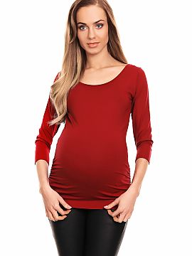 Tehotenská blúzka PeeKaBoo  Tehotenská blúzka so záhybmi. Môže sa nosiť aj po tehotenstve. Blúzka s 3/4 rukávmi.